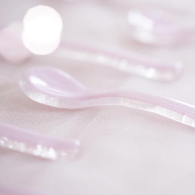 anna tableware designer, Ali is the small petite soft shell pink teaspoon