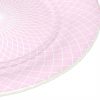 Patterned Pink Charger Plates Designed by Anna Vasily. - detail view