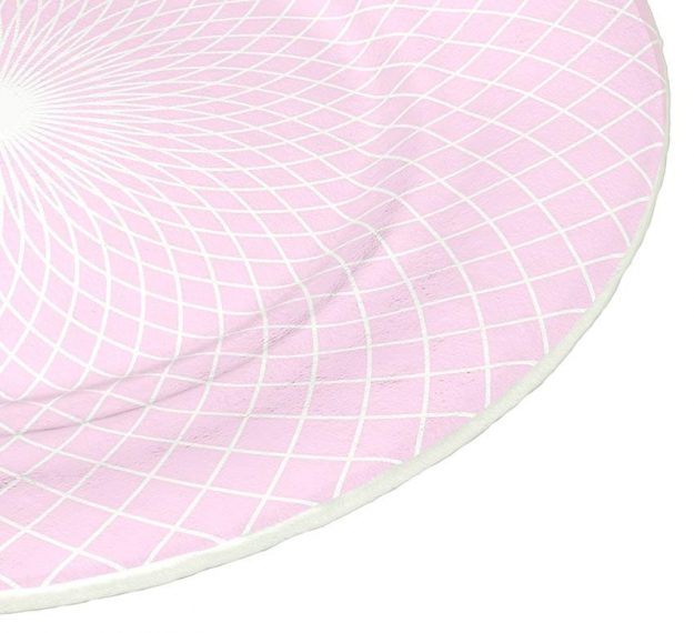 Patterned Pink Charger Plates Designed by Anna Vasily. - detail view