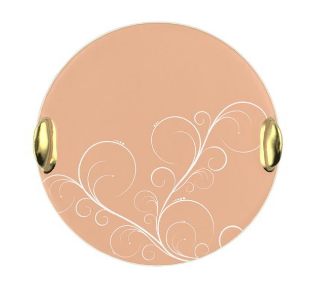 Rose Gold Desserts Platter Designed by Anna Vasily. - top view