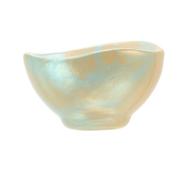 Pastel Ice Cream Bowls. An Ice Cream Glass by Anna Vasily. - side view