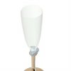 Elegant Champagne Glasses With Brass Stem Designed by Anna Vasily. - detail view