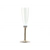 Elegant Champagne Glasses With Brass Stem Designed by Anna Vasily. - measure view
