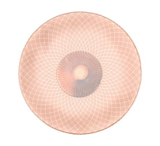 Round Rose Gold Cake Stand for a Flash of Luxe by Anna Vasily. - top view