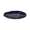 Navy Blue Salad Plate With Organic Rim Designed by Anna Vasily. - measure view