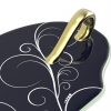 Navy Blue Canape Plates With Handle Designed by Anna Vasily. - detail view