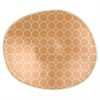 Organic Shaped Small Bread Plates in Matte Gold by Anna Vasily. - top view