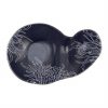 Navy Blue Twin Chip And Dip Bowls Designed by Anna Vasily. - top view