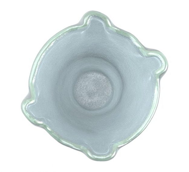 Set of 2 Light Blue Ice Cream Bowls Designed by Anna Vasily. - top view