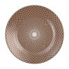 Patterned Large Charger Plates in Doe Brown Designed by Anna Vasily. - top view