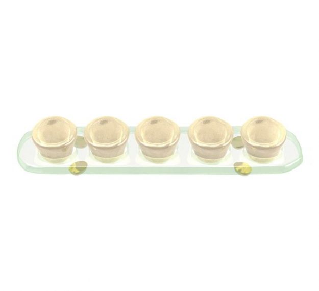 Organic Spice Holder Bowls with Spice Tray Designed by Anna Vasily. - 3/4 view