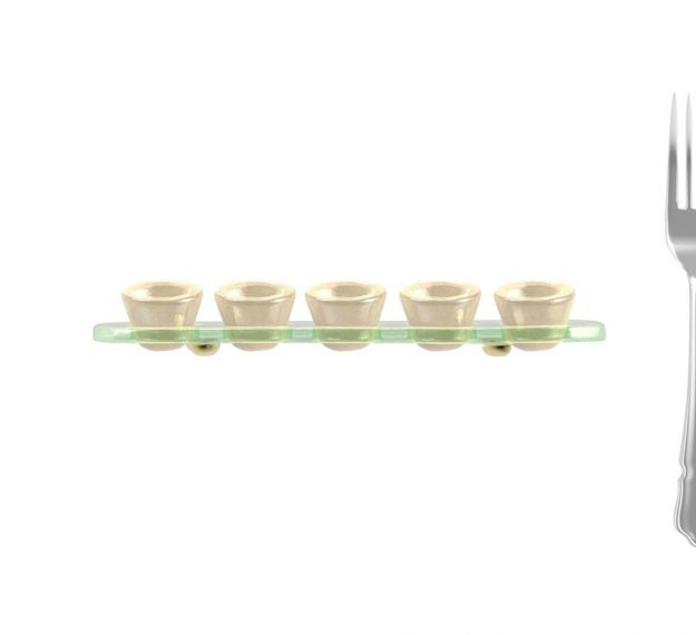 Organic Spice Holder Bowls with Spice Tray Designed by Anna Vasily. - measure view