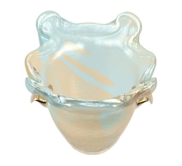 Sculptural Champagne Ice Bucket Designed by Anna Vasily. - 3/4 view