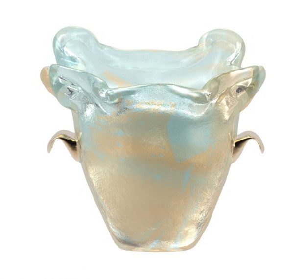 Sculptural Champagne Ice Bucket Designed by Anna Vasily. - side view