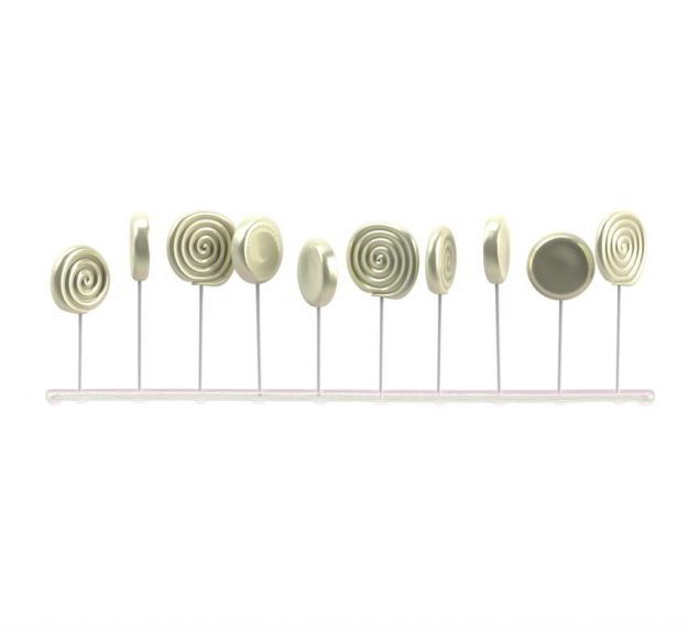Pink Lollipop Stand Designed by Anna Vasily. - side view