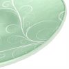 Mint Green Small Side Plates with Floral Pattern by Anna Vasily. - detail view