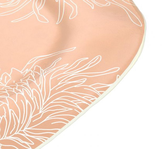 Organic Shaped Floral Charger Plates Designed by Anna Vasily. - detail view