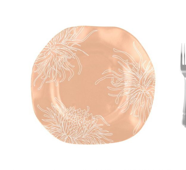 Organic Shaped Floral Charger Plates Designed by Anna Vasily. - measure view