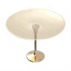 Glimmering Gold Cake Display Stand on Pedestal by Anna Vasily. - 3/4 view