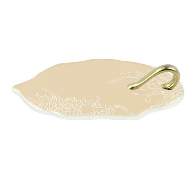 Elegant Small Canape Dish With Handle Designed by Anna Vasily. - 3/4 view