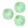 Green Fruit Bowl Stand With 3 Glass Bowls Designed by Anna Vasily. - top view