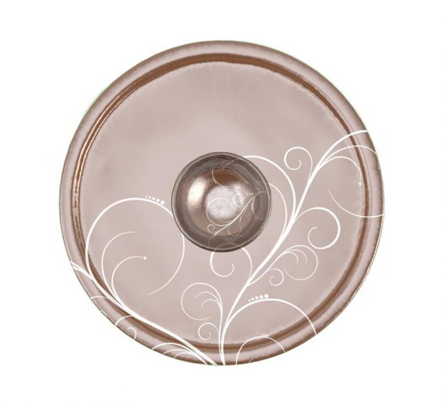 Brown Chip Dip Platter with Bowl Designed by Anna Vasily. - top view