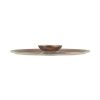 Brown Chip Dip Platter with Bowl Designed by Anna Vasily. - side view