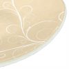 Oval Bread And Butter Plate Patterned in Beige-Cream, by Anna Vasily. - detail view