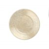 Round Small Side Plates in Beige with Floral Pattern by Anna Vasily. - measure view