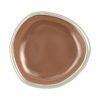 Organic Mini Canape Dish in Metallic Brown Designed by Anna Vasily. - top view