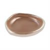 Organic Mini Canape Dish in Metallic Brown Designed by Anna Vasily. - 3/4 view