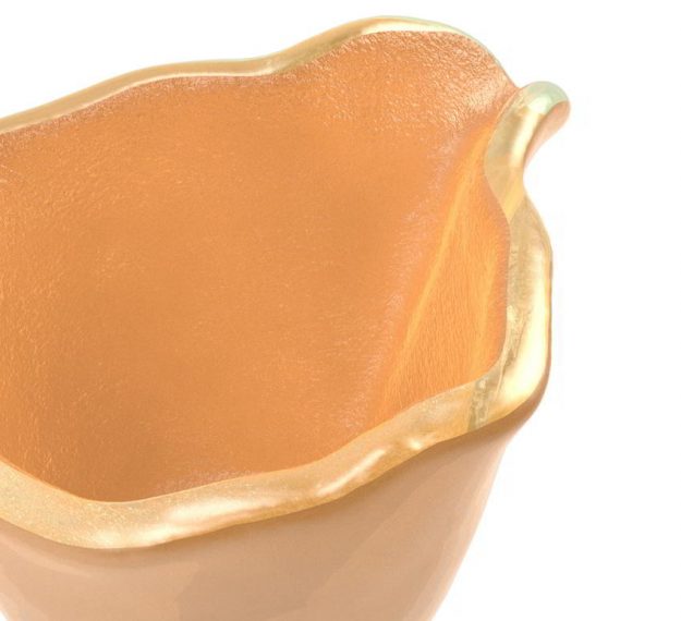 Handmade Gold Glass Creamer Designed by Anna Vasily. - detail view