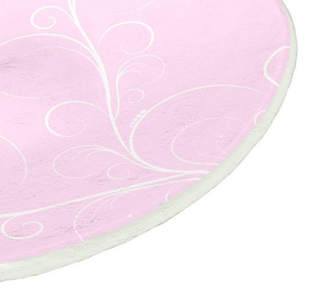 Pastel Pink Dessert Plates. Feminine Grace by Anna Vasily. - detail view