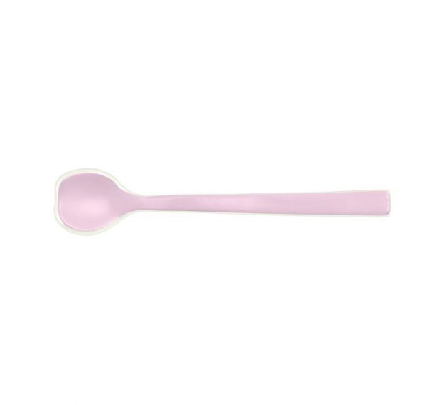 Pink Dessert Spoon Set of 6 Designed by Anna Vasily. - top view