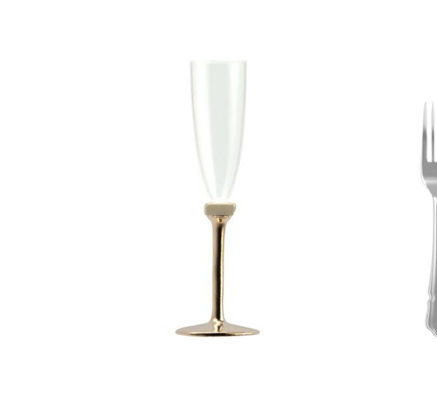 Modern Champagne Glasses, Set of 2, Stylishly Made by Anna Vasily. - measure view