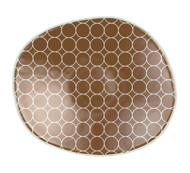 Brown Organic Shaped Plates Designed by Anna Vasily. - top view