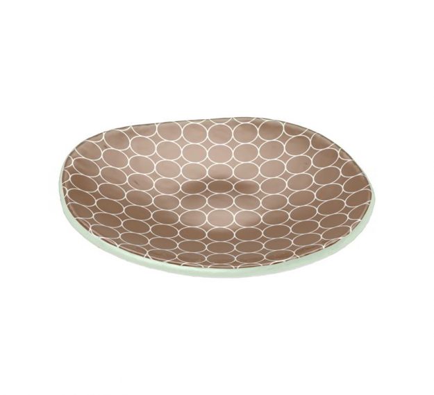Brown Organic Shaped Plates Designed by Anna Vasily. - 3/4 view