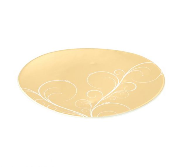 Yellow Gold Charger Plates, Naturally Gorgeous Design by Anna Vasily. - 3/4 view