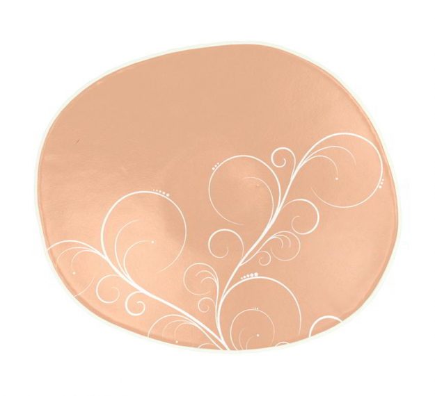 Rose Gold Bread Plate In Organic Form Designed by Anna Vasily. - top view