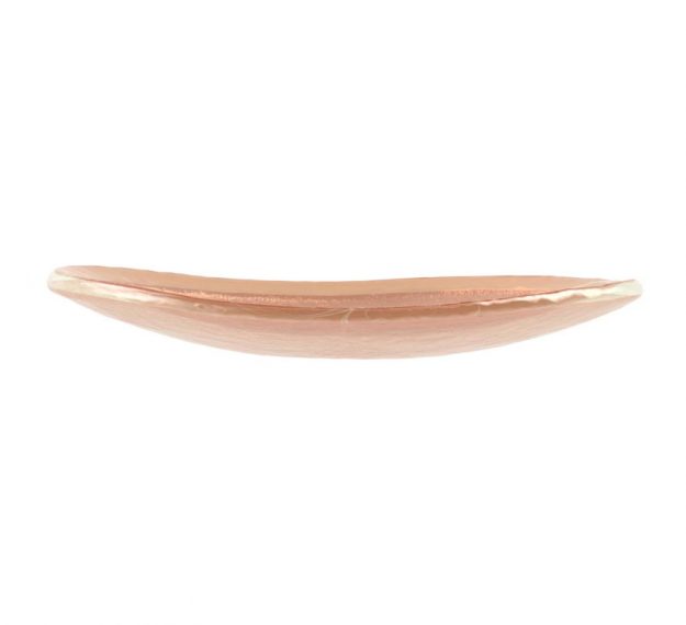 Rose Gold Bread Plate In Organic Form Designed by Anna Vasily. - side view