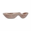 Organic Shaped Brown Chip And Dip Bowl Designed by Anna Vasily. - side view