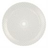 Metallic White Dinner Plate Set with a Pattern Designed by Anna Vasily - top view