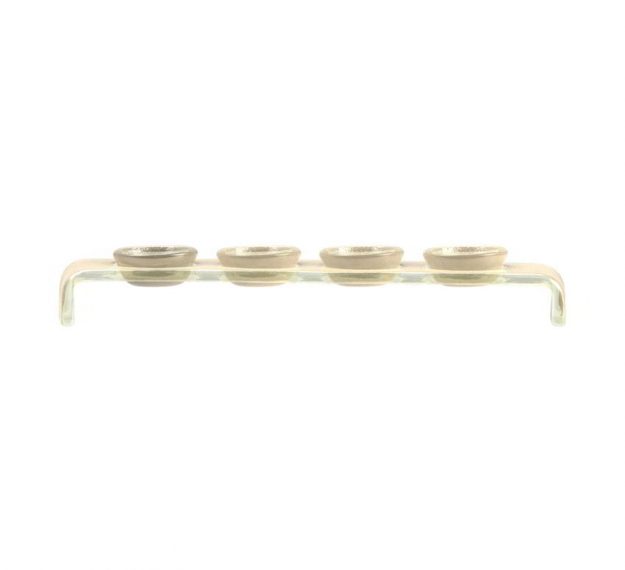 Elegant Glass Spice Holder With Tiny Bowls Designed by Anna Vasily. - side view