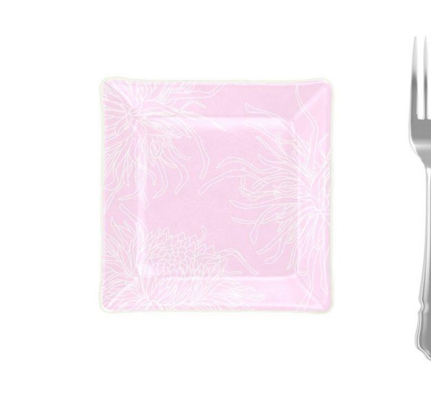 Pink Side Plates for a Touch of Whimsy by Anna Vasily. - measure view