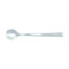 Long Dessert Spoon Tinged in Light Dawn Blue by Anna Vasily. - top view