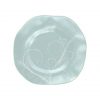 Light Blue Charger Plates with Floral Pattern Designed by Anna Vasily. - measure view