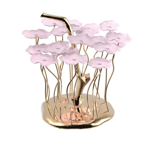 Pink High Tea Stand. An Evocation of Natural Flora  by AnnaVasily. - 3/4 view
