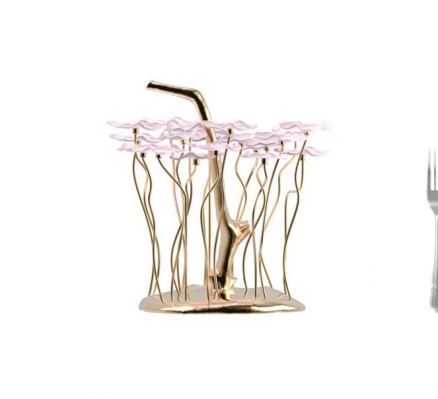 Pink High Tea Stand. An Evocation of Natural Flora  by AnnaVasily. - measure view