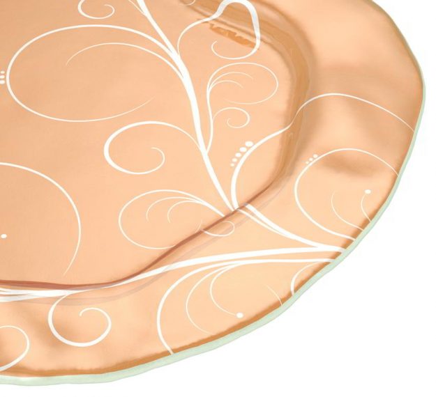 Matte Gold Serving Platter Designed by Anna Vasily. - detail view