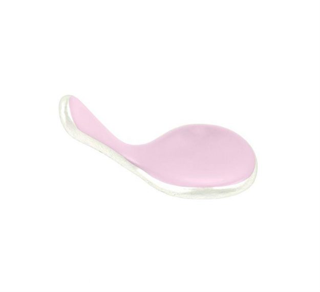 Small Pink Canape Spoon Set Designed by Anna Vasily. - 3/4 view